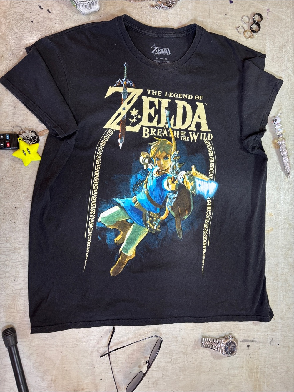 The Legend of Zelda Breath of the Wild Black Graphic Tee